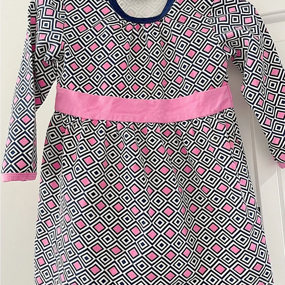 Adorable Tooby*Doo Baby Girl Blue/Pink Empire Waist Dress! 12-18M - Picture 2 of 3